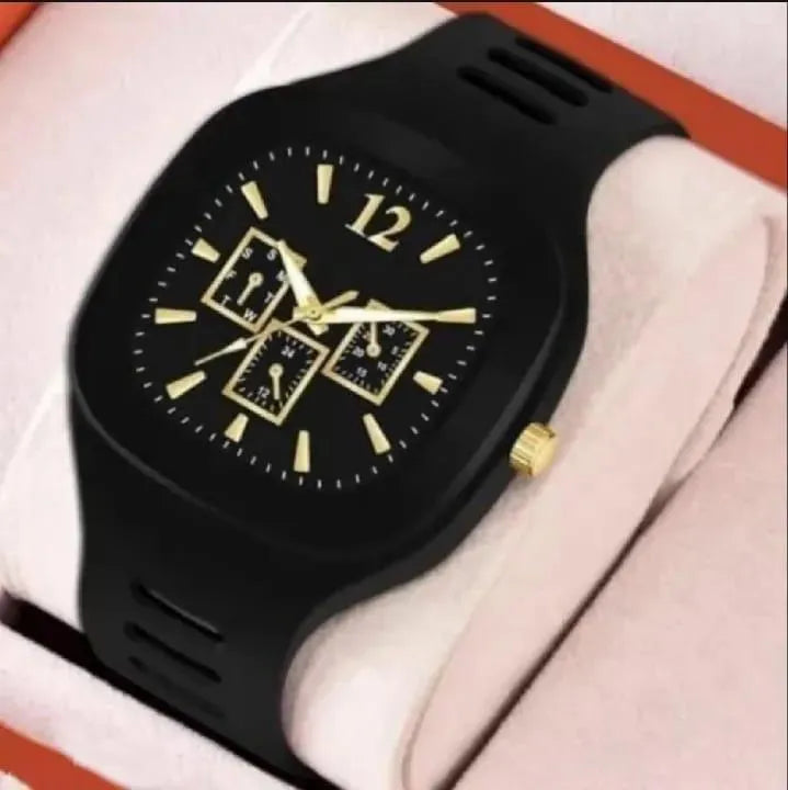 Modern Black Gold Watch for Men Pakistan